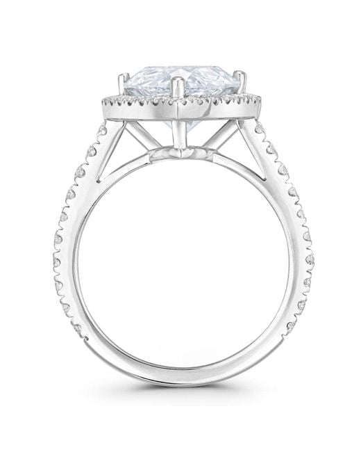 The Diamond Store White Diana 5.90Ct Lab Diamond Pear Cut Engagement Ring