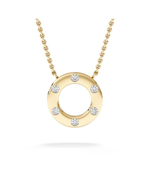 The Diamond Store Metallic Élan 0.06Ct Lab Diamond Circle Necklace