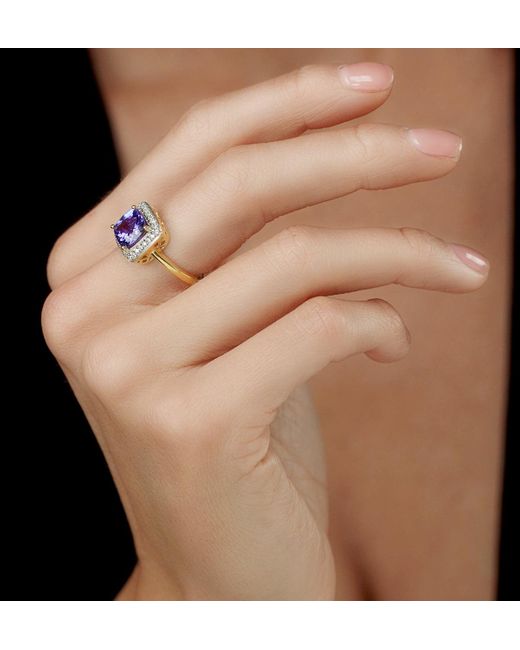 The Diamond Store Blue 2Ct Tanzanite And Diamond Statement Ring 18K