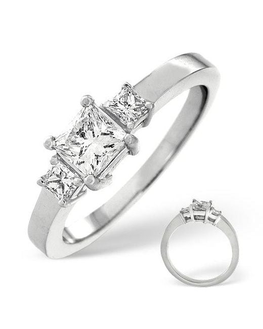 The Diamond Store Metallic H/Si Solitaire With Shoulders Ring 1.24Ct Lab Diamond 18K