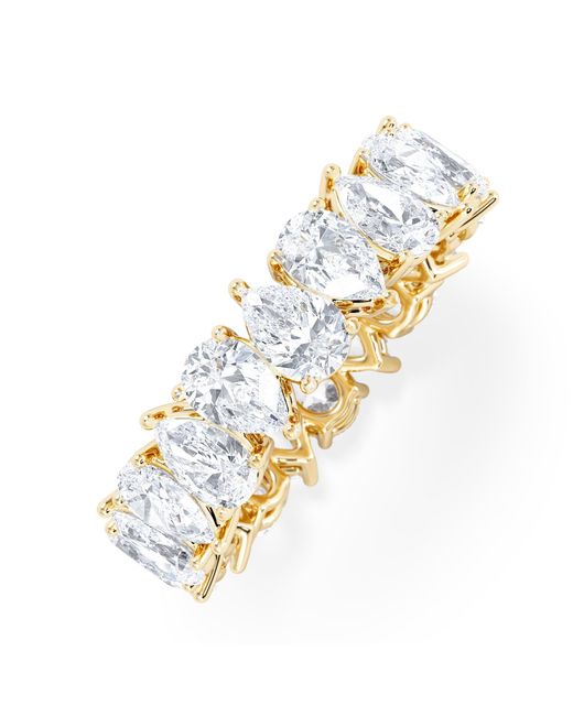 The Diamond Store Metallic Luxe 4.00Ct Lab Diamond Eternity Ring With Igi Certified Pear-Cut Diamonds