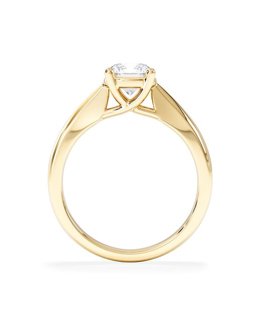 The Diamond Store Metallic Naomi Round Cut Lab Diamond Engagement Ring 1.00Ct H/Si