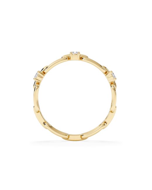 The Diamond Store Metallic Bound Lab Diamond Link Ring 0.125Ct Round Cut