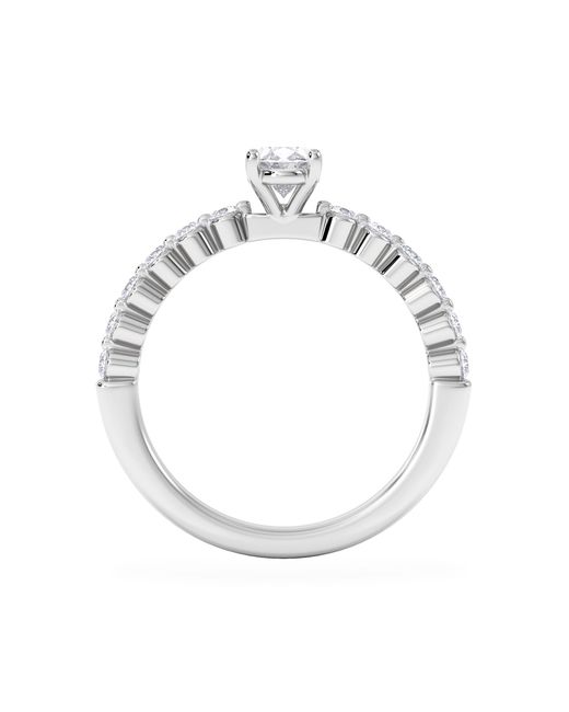 The Diamond Store White Solstice Oval Cut 0.80Ct Lab Diamond Engagement Ring F/Vs