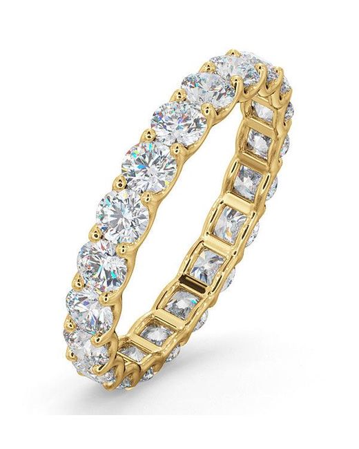 The Diamond Store Metallic Eternity Ring Chloe 18K Diamond 2.00Ct G/Vs