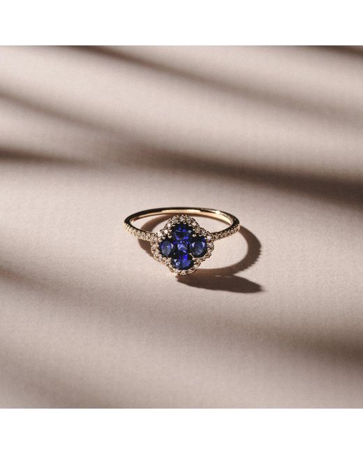 The Diamond Store Blue Alegria Lab Sapphire Ring 1.00Ct