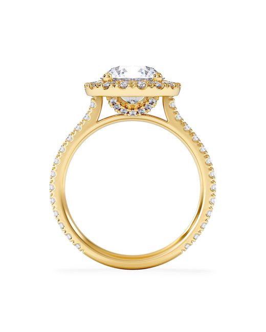The Diamond Store Metallic 2.80Ct Reina Lab Diamond Halo Engagement Ring
