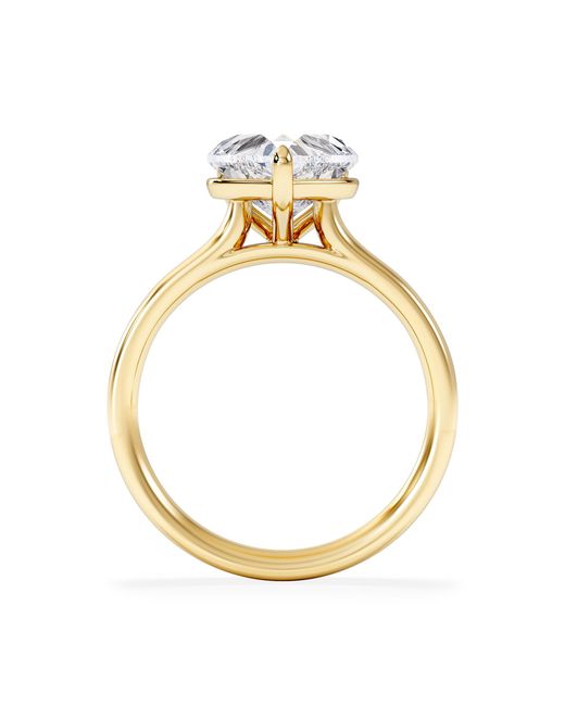 The Diamond Store Blue Amora Heart 2.00Ct Lab Diamond Engagement Ring F/Vs Set