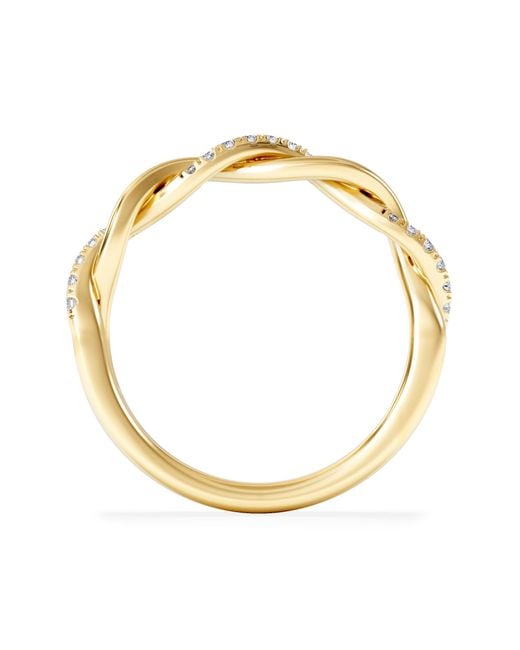 The Diamond Store Metallic Celia Twist Half Band 0.15Ct F/Vs Round Cut Lab Diamond Eternity Ring