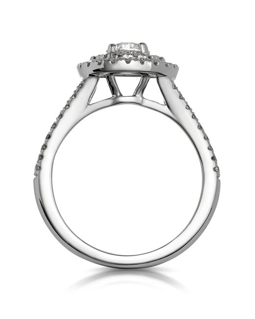 The Diamond Store Metallic Camilla Diamond Halo Engagement Ring