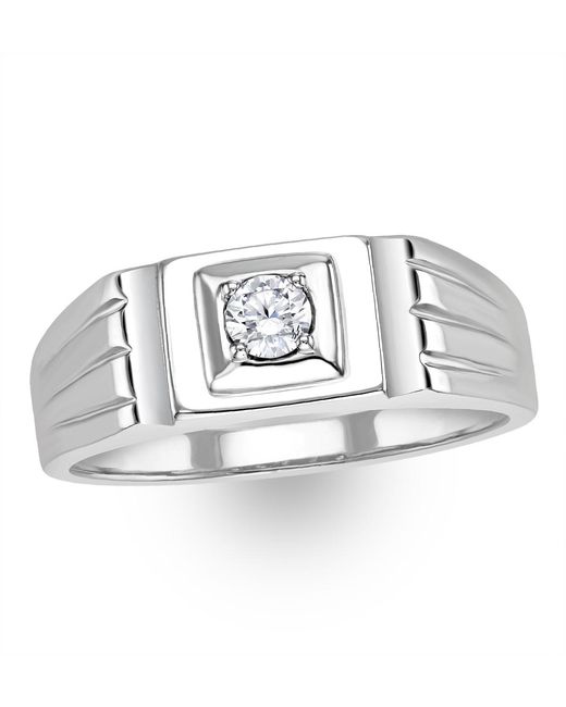 The Diamond Store Metallic 0.25Ct Lab Diamond Design Ring for men