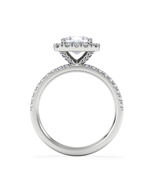 The Diamond Store White 2.05Ct Beatrice Lab Diamond Halo Engagement Ring 18K F/Vs1