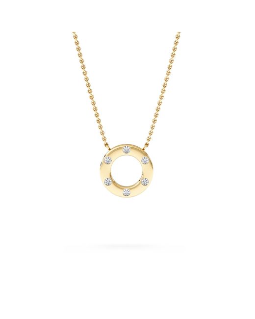 The Diamond Store Metallic Élan 0.06Ct Lab Diamond Circle Necklace
