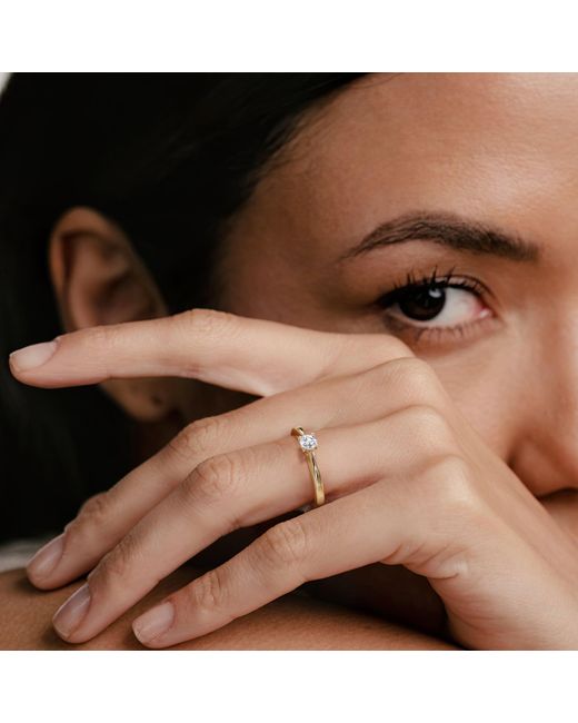 The Diamond Store Metallic Naomi Lab Diamond Engagement Ring 0.33Ct H/Si