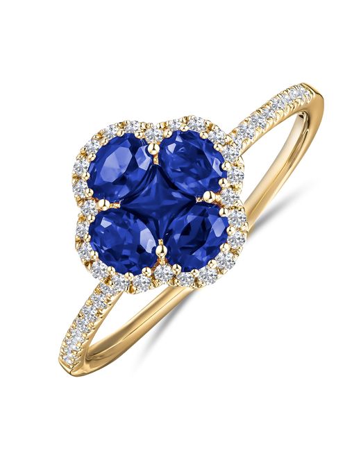 The Diamond Store Blue Alegria Lab Sapphire Ring 1.00Ct