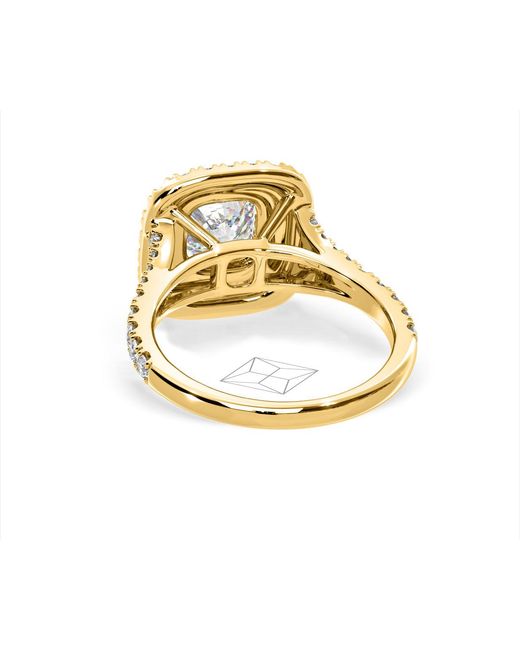 The Diamond Store Metallic Anastasia Lab Diamond Halo Engagement Ring