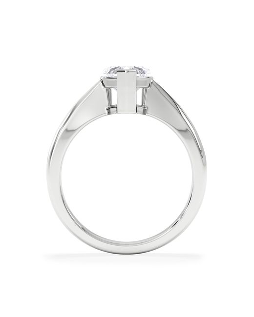 The Diamond Store White Naomi Heart Cut Lab Diamond Engagement Ring 1.00Ct H/Si