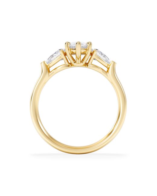 The Diamond Store Metallic Adore 1.50Ct Marquise Cut Lab Diamond 3 Stone Engagement Ring