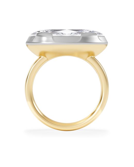 The Diamond Store Metallic East West 5.00Ct Marquise Cut Lab Diamond Solitaire Engagement Ring