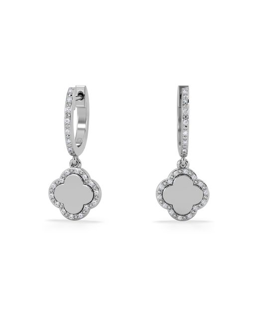 The Diamond Store Metallic Florence 0.15Ct Lab Diamond Halo Huggie Earrings