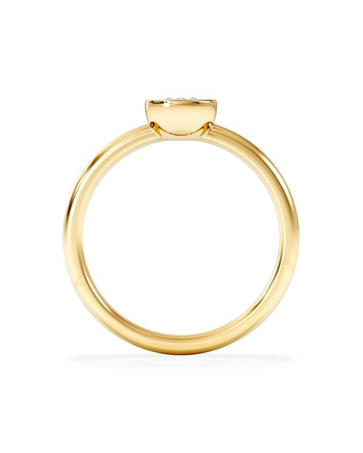 The Diamond Store Metallic Horizon Round Cut Lab Diamond Solitaire Ring 0.50Ct H/Si