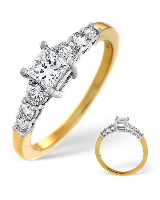 The Diamond Store Metallic H/Si Solitaire With Shoulders Ring 1.83Ct Lab Diamond 18K