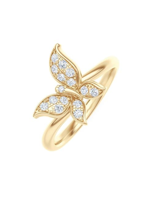 The Diamond Store Metallic Papillon 0.19Ct Lab Diamond Ring