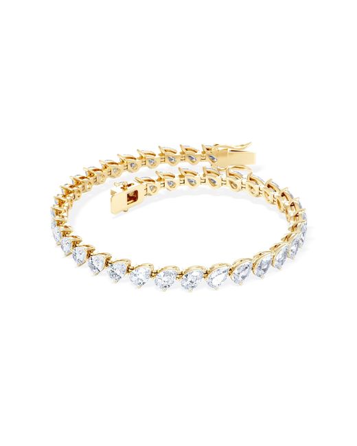 The Diamond Store Metallic Luxe 8.00Ct Lab Diamond Tennis Bracelet With Igi Certified Pear-Cut Diamonds
