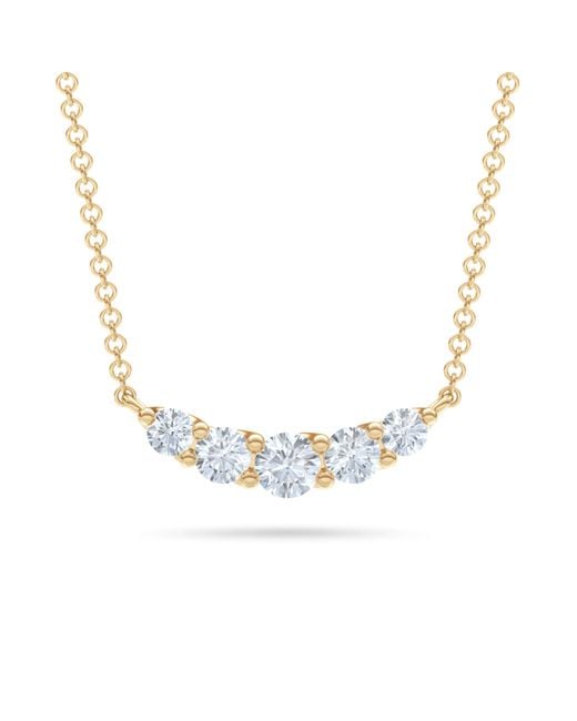 The Diamond Store Metallic Legacy 1.00Ct Round Cut Lab Diamond Necklace