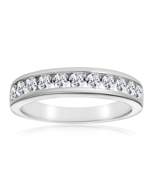 The Diamond Store Metallic Rae Half Eternity Ring 0.75Ct Lab Diamond 9K