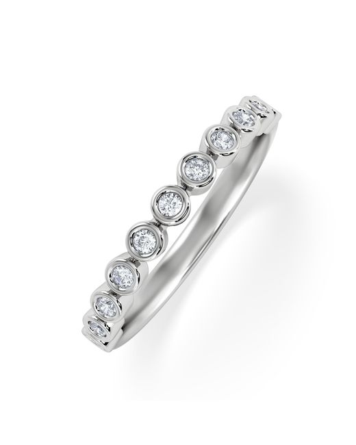 The Diamond Store White Entwine 0.42Ct Round Cut Lab Diamond Half Band Eternity Ring
