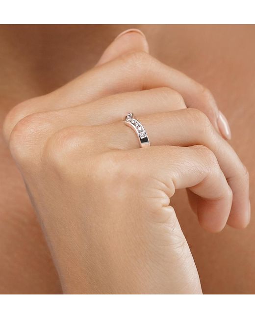 The Diamond Store Metallic Lab Diamond Wishbone Ring 0.25Ct H/Si