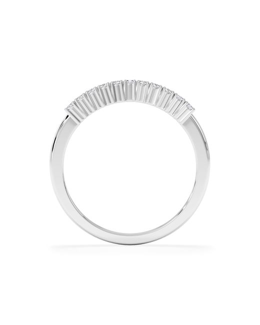 The Diamond Store White Half Eternity Ring 0.15Ct Claw Set Lab Diamond 9K