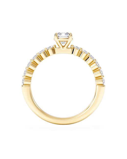 The Diamond Store Metallic Solstice Round Cut 0.80Ct Lab Diamond Engagement Ring F/Vs