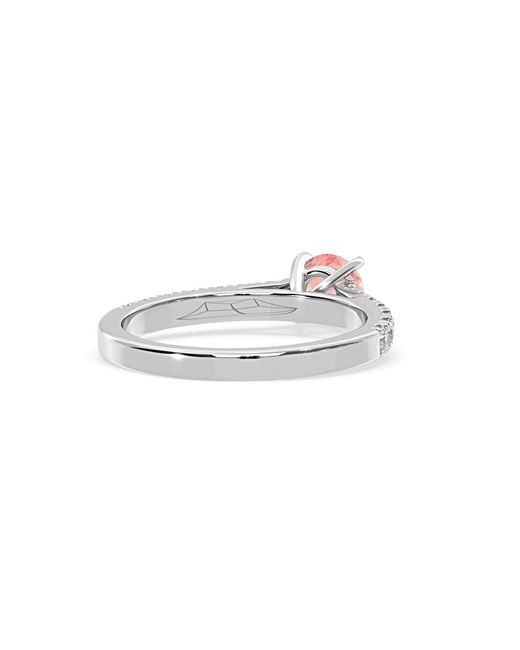 The Diamond Store Pink Natalia Lab Diamond 0.91Ct Side Stone Ring