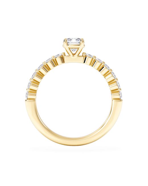 The Diamond Store Metallic Solstice Round Cut 0.80Ct Lab Diamond Engagement Ring F/Vs