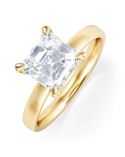 The Diamond Store Metallic Origin 2.00Ct Asscher Cut Lab Diamond Solitaire Engagement Ring