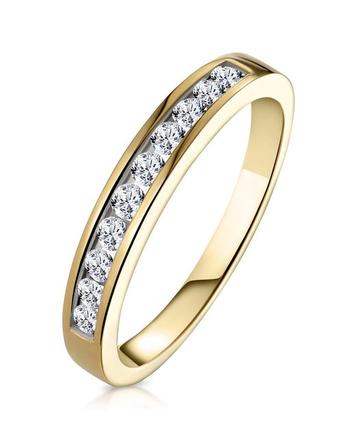 The Diamond Store Metallic Rae Half Eternity Ring 0.33Ct Diamond 9K