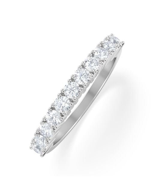 The Diamond Store White Twilight Lab Diamond 0.50Ct H/Si Half Eternity Ring 9K
