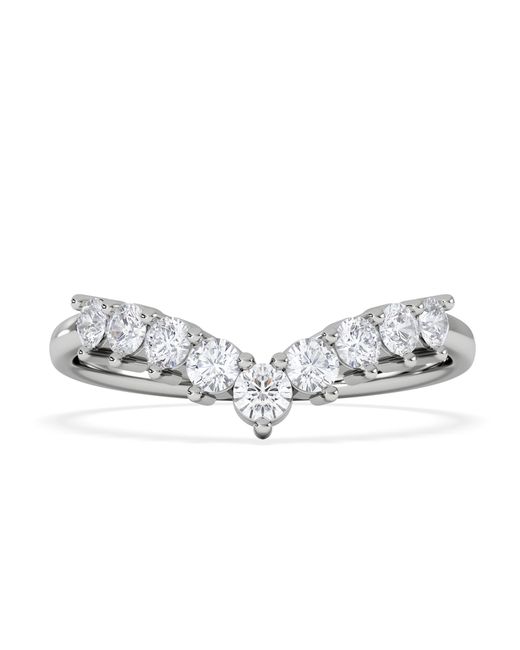 The Diamond Store White Starlit 0.50Ct Lab Diamond Wishbone Ring H/Si Quality