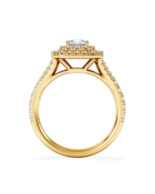 The Diamond Store Metallic Anastasia Lab Diamond Halo Engagement Ring