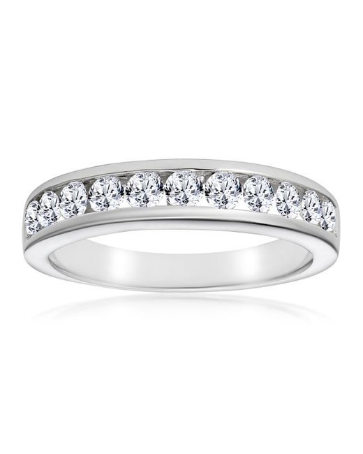 The Diamond Store Metallic Rae Half Eternity Ring 0.75Ct Lab Diamond 9K