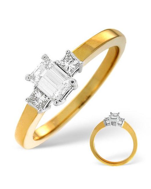 The Diamond Store Metallic H/Si Solitaire With Shoulders Ring 0.65Ct Diamond 18K