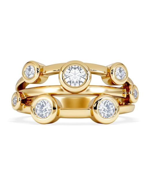 The Diamond Store Metallic Lab Diamond Rain Drop Ring 0.50Ct