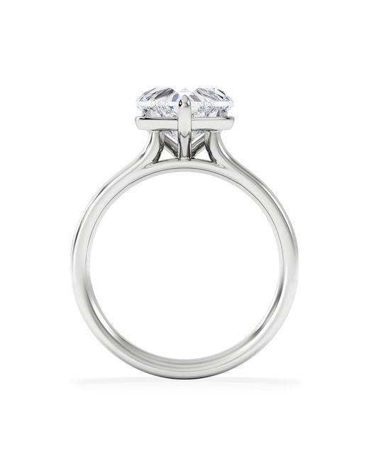 The Diamond Store White Amora Heart 2.00Ct Lab Diamond Engagement Ring F/Vs Set