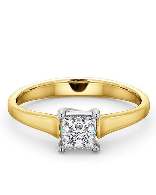 The Diamond Store Metallic Certified Lucy 18K Diamond Engagement Ring 0.50Ct-F-G/Vs