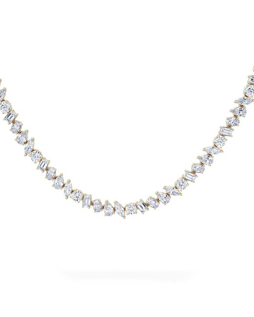 The Diamond Store Metallic Luxe 22.00Ct Lab Diamond Necklace With Igi Certified Mixed-Cut Diamonds