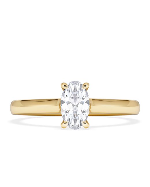 The Diamond Store Metallic Amora Oval 0.50Ct Diamond Engagement Ring G/Vs1 Set