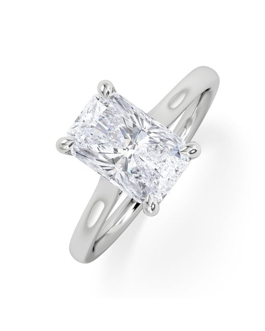 The Diamond Store White Amora Radiant 2.00Ct Lab Diamond Engagement Ring F/Vs1 Set