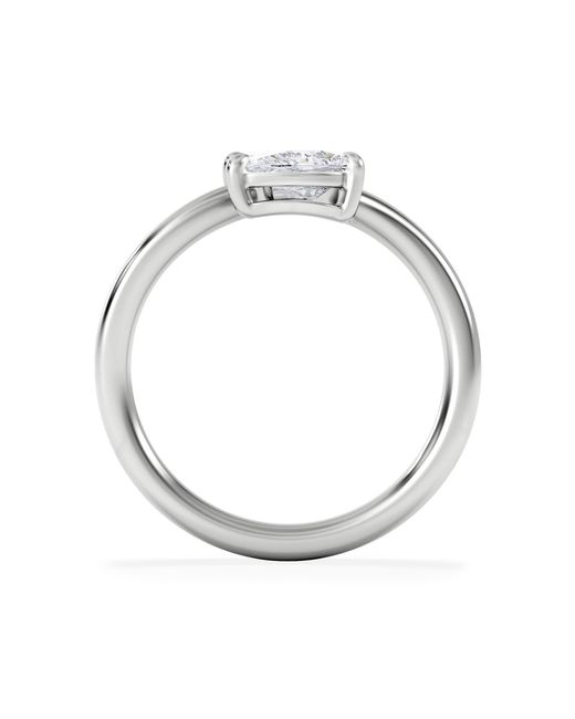 The Diamond Store White Toi Et Moi Emerald And Pear Cut Lab Diamond Ring 1.00Ct F/Vs
